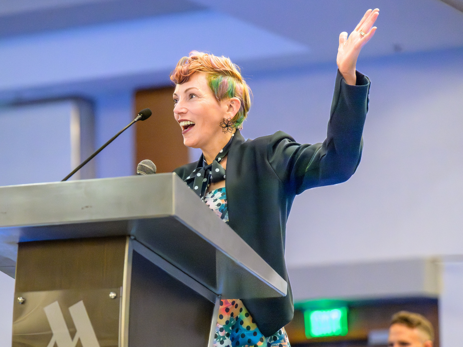 Exhibitors engaging with attendees in the exhibit hall at the GLMA Annual Conference