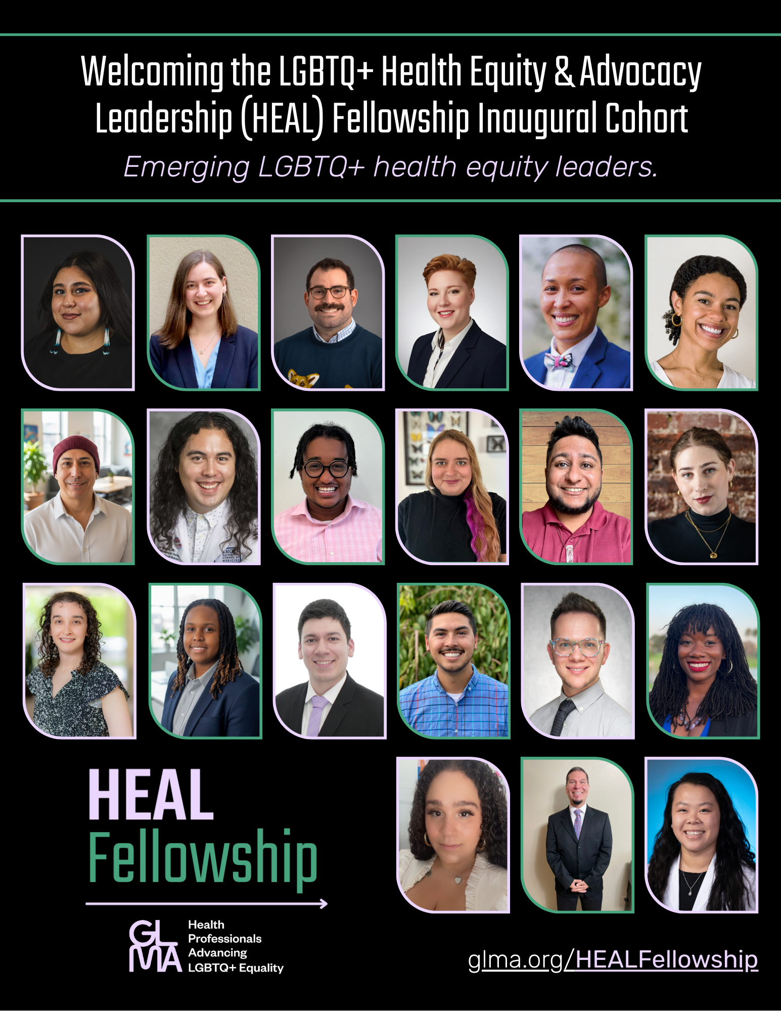 Headshots of the 2025 to 2027 HEAL Fellowship Cohort