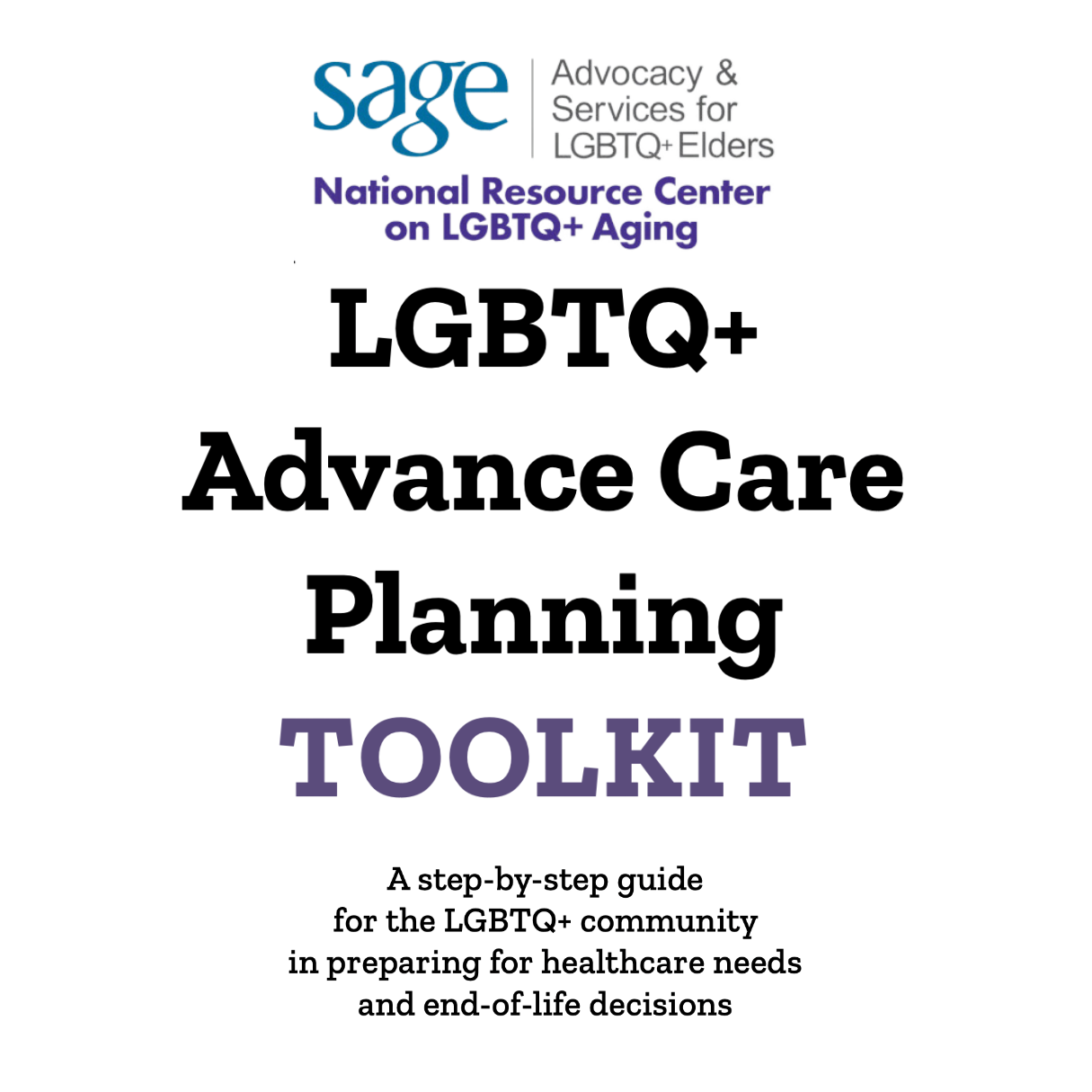 SAGE LGBTQ+ Advance Care Planning Toolkit – PDF cover image